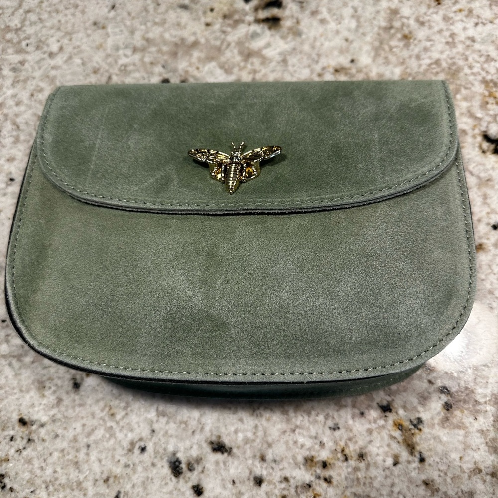 REDUCED!! ❤️  NWOT Persaman New York Sage Green Crossbody Suede Bag